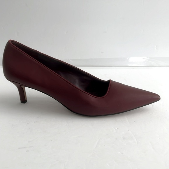 FRANCO SARTO Women's Kim Kitten Heel Dress Pump Shoes Berry Red Size 9.5 NEW - Picture 6 of 10